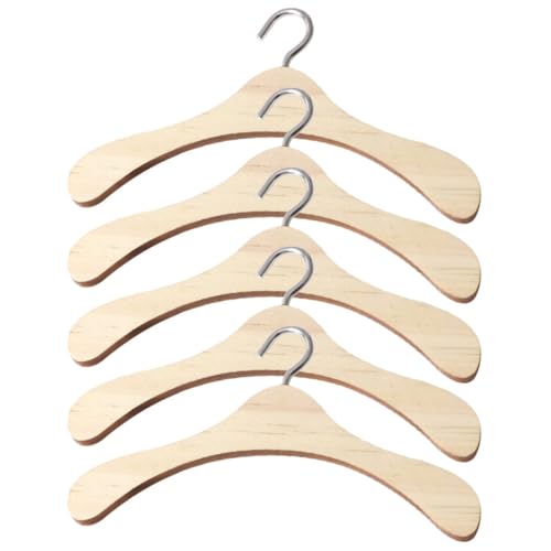 VICASKY 5 Stück Teiliges Holz kleiderbügel für Puppen Natürlicher Holzton Praktisches Puppenzubehör zum Ordnen von Puppenkleidern für Puppenhaus und Kinderzimmer VICASKY 5 Stück Teiliges Holz kleiderbügel für Puppen Natürlicher Holzton Praktisches Puppenzubehör zum Ordnen von Puppenkleidern für Puppenhaus und Kinderzimmer von VICASKY