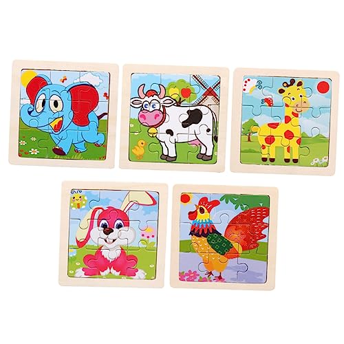 VICASKY 5 Stück Teiliges Holzpuzzle für Tierpuzzle für Frühe Bildung Elefant Kuh Kaninchen und Giraffe für Jungen und Fördert Kreativität und Motorische Fähigkeiten VICASKY 5 Stück Teiliges Holzpuzzle für Tierpuzzle für Frühe Bildung Elefant Kuh Kaninchen und Giraffe für Jungen und Fördert Kreativität und Motorische Fähigkeiten von VICASKY