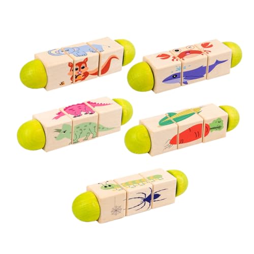 VICASKY 5 Stück Teiliges Holzspielzeug Rotierendes Puzzle Glatte Kanten Kinderspielzeug Ab Jahren Motorikförderndes Lernspielzeug für Jungen und Mädchen VICASKY 5 Stück Teiliges Holzspielzeug Rotierendes Puzzle Glatte Kanten Kinderspielzeug Ab Jahren Motorikförderndes Lernspielzeug für Jungen und Mädchen von VICASKY
