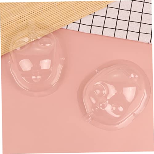 VICASKY 5 Stück Teiliges Mini Puppen Gesichtsmaske Transparent mit Löchern zum Befestigen Staubdicht DIY Zubehör für Puppenhandwerk und Passend für Kleine Loli Puppen und Plüschtiere von VICASKY