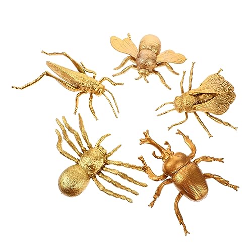 VICASKY 5 Stück Teiliges Realistischer Insektenfiguren aus Sicheres für Lernzwecke Dekoration und Partys Detailgetreue Nachbildung für Kreative Spielstunden von VICASKY