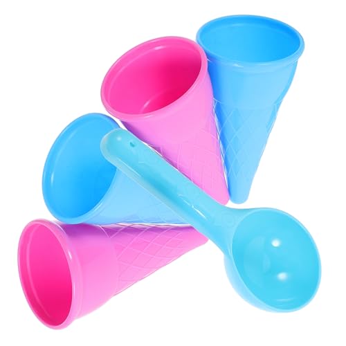 VICASKY 5 Stück Teiliges Sandspielzeug Eiscreme Eistüten Strandspielzeug Kunststoff für Draußen Spielend Kreativität Fördern Zufällige Farbe VICASKY 5 Stück Teiliges Sandspielzeug Eiscreme Eistüten Strandspielzeug Kunststoff für Draußen Spielend Kreativität Fördern Zufällige Farbe von VICASKY