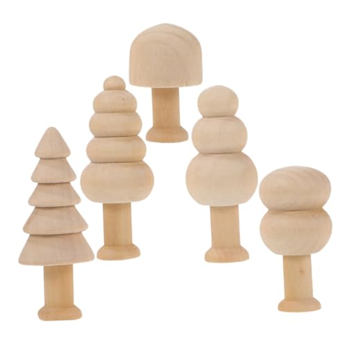 VICASKY 5 Stück Teiliges Unvollendete Holzfiguren und Bäume Miniatur Weihnachts Pilzornamente für DIY Malen Kunstbedarf Holzspielzeug zum Basteln VICASKY 5 Stück Teiliges Unvollendete Holzfiguren und Bäume Miniatur Weihnachts Pilzornamente für DIY Malen Kunstbedarf Holzspielzeug zum Basteln von VICASKY