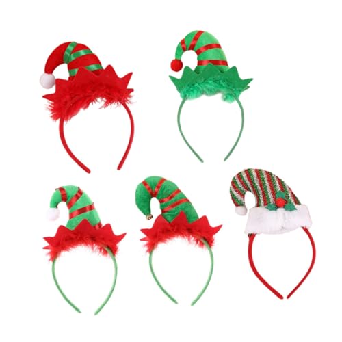 VICASKY 5 Stück Teiliges Weihnachts Haarband mit Lustigen Glocken und Federn Leichte Party Haarschmuck für Erwachsene Festliche Kopfbedeckung für Weihnachtsfeiern und VICASKY 5 Stück Teiliges Weihnachts Haarband mit Lustigen Glocken und Federn Leichte Party Haarschmuck für Erwachsene Festliche Kopfbedeckung für Weihnachtsfeiern und von VICASKY