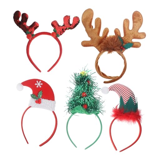 VICASKY 5 Stück Teiliges Weihnachts Haarreifen für Erwachsene und Kreative Cartoon Weihnachts Stirnbänder Strapazierfähige Komfortable Kopfbedeckungen für Party und Festtagsdekoration VICASKY 5 Stück Teiliges Weihnachts Haarreifen für Erwachsene und Kreative Cartoon Weihnachts Stirnbänder Strapazierfähige Komfortable Kopfbedeckungen für Party und Festtagsdekoration von VICASKY