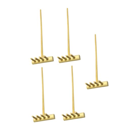 VICASKY 5 Stück Tischdekoration Aus Bambus Zen-sandrechen Sandstift Schieben Mini-rechen Sandtisch Rechen Mini-sandrechen Miniatur Rechen Mini-Zen-gartenrechen Sandspielzeug Hölzern von VICASKY