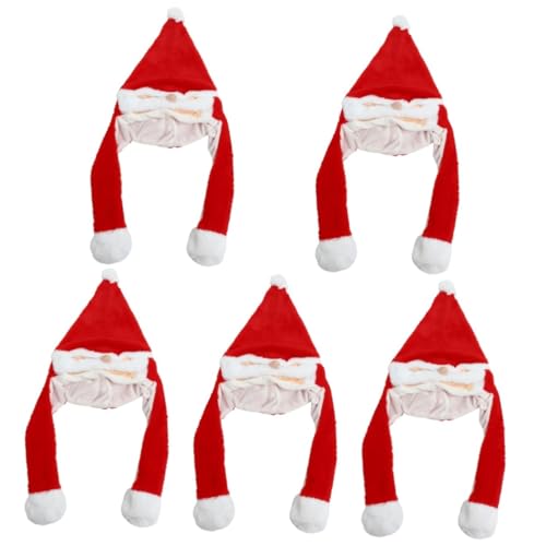 VICASKY 5 Stück Weihnachtsmütze mit Beweglichen Ohren Weicher Plüsch Wärmende Party Mütze für Erwachsene Kuscheliger Cosplay Hut Festlicher Kopfschmuck für Winter Weihnachten VICASKY 5 Stück Weihnachtsmütze mit Beweglichen Ohren Weicher Plüsch Wärmende Party Mütze für Erwachsene Kuscheliger Cosplay Hut Festlicher Kopfschmuck für Winter Weihnachten von VICASKY