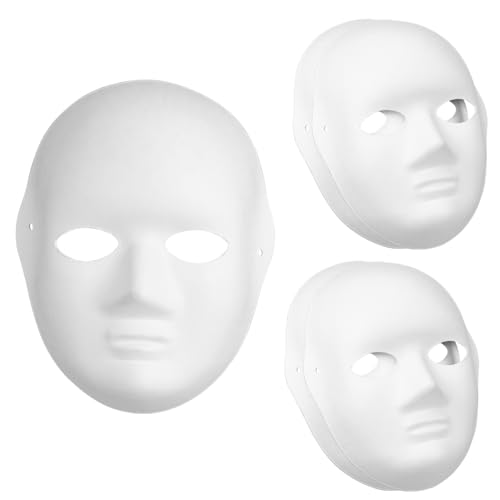 VICASKY 5 Stück Zellstoffmasken Masken Für Erwachsene Blanko Masken Für Frauen Blanko Masken Zum Dekorieren Maskerade Masken Bastel Blanko Masken Masken Für Maskerade Partys DIY von VICASKY