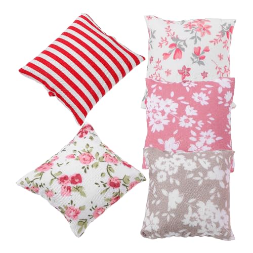 VICASKY 5 Stücke Miniatur Kissen Für Puppe Dekorative Kissen Modell Entzückende Mini Gefüllte Kissen Requisiten VICASKY 5 Stücke Miniatur Kissen Für Puppe Dekorative Kissen Modell Entzückende Mini Gefüllte Kissen Requisiten von VICASKY