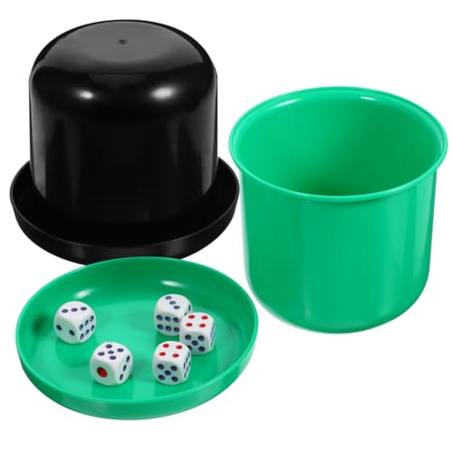 5stücke Teiliges Würfelspiel-Set Mit Dickem Würfelbecher Und Würfeln Kreativer -Shaker Für Party Und Bar Für Gesellschaftsspiele Würfelbecher von VICASKY
