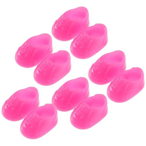 VICASKY 50 Paar Kleine Gelbe Entenspielzeug Babydoll-zubehör Für Kleinkinder Spielzeugschuhe Schuhspielzeug Kleinkindschuhe Mädchen Hausschuhe Für Mini-Schuhe Rosy Plastik von VICASKY