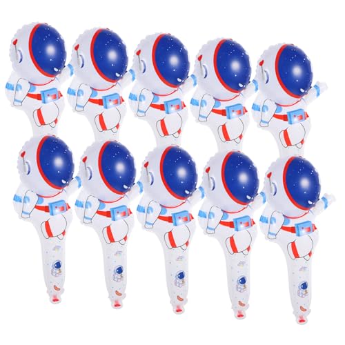 VICASKY 50 Stück Astronaut Folienballons Handheld Weltraum Party Deko Luftballons für Kindergeburtstag Fotorequisite Raumthema Festdekoration von VICASKY