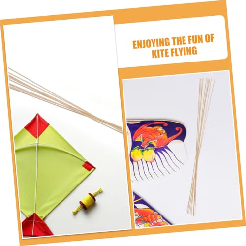 VICASKY 50 Stück Bambus Kite Support Rods Starke Flexible Bastelstäbe für DIY Winddrachen Leichte Stabile Bambusstreifen für Kite Making Zubehör von VICASKY