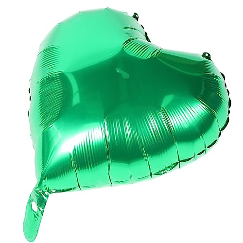 VICASKY 50 Stück Folienballons Fiesta-Party-Dekorationen Ballonsäulenständer Ballongirlande heart balloons party decoration Ballons Valentinstag-Ballon Aluminiumfolie Green von VICASKY