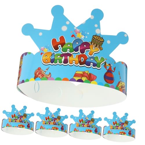 VICASKY 50 Stücke Papier Geburtstag Kappen Krone Hüte Jungen und Mädchen Geburtstag Party Dekoration Scratch Geburtstag Hut Zahl Tag Hut von VICASKY