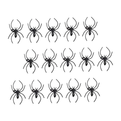 VICASKY 50 Stück Halloween Spinnenringe Plastik Spinnenring Deko für Kostümparty Club Karneval Zubehör Gruselige Spinnenringe für Halloween Kostüm und Maskerade von VICASKY