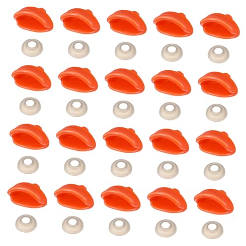 VICASKY 50 Stück Kleiner Entenschnabel Partygebläse für Entenlicht Entenplüsch Frosch DIY Entenmund Zubehör Bastelbedarf für Munddekoration zum Selbermachen DIT-Mund Orange von VICASKY