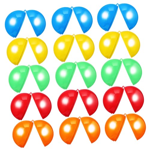 VICASKY 50 Stück Kunststoff Tombola Kugeln Sortiert Hohl und Befüllbar Leichte Robuste Loskugeln für Familienfeste Schulveranstaltungen und Partyspiele von VICASKY