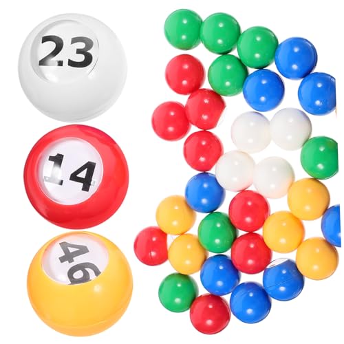 VICASKY 50 Stück Lotterie Ball Mini-verkaufsautomat Farbige Kugeln Pongbälle Kaugummis Alphabet-Bingo Tombola-Tickets Mini-spielautomaten Gummiballmaschine Bingospiel Pp VICASKY 50 Stück Lotterie Ball Mini-verkaufsautomat Farbige Kugeln Pongbälle Kaugummis Alphabet-Bingo Tombola-Tickets Mini-spielautomaten Gummiballmaschine Bingospiel Pp von VICASKY