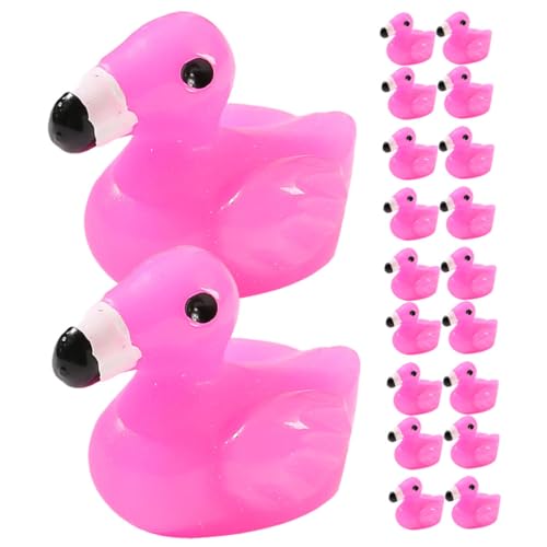 VICASKY 50 Stücke Mini Flamingo Ornament Set Harz Flamingos Hof Dekorationen Für Garten Puppenhaus Party Dekorationen von VICASKY