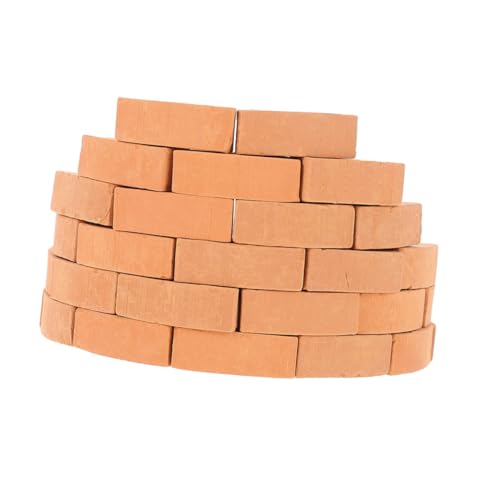 VICASKY 50 Stück Miniaturziegel aus Realistische Langlebige Miniaturbausteine für Hausmodellbau Kindgerechtes DIY Bastelset und Kreativität von VICASKY
