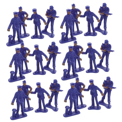 VICASKY 50 Stück Polizeimodelle Mini Ornamente Miniatur Polizeifiguren Polizistenfigur Schreibtisch Simulation Polizeifigur Charakterfigur Sandtisch Zubehör Pp von VICASKY