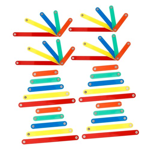 VICASKY 50 Stück Teiliges Magnetisches Streifen Flexibles Lernmaterial für Grundschul Mathematik Vielseitige Formbausteine für den Unterricht Fördert Kreativität und Familienaktivitäten von VICASKY
