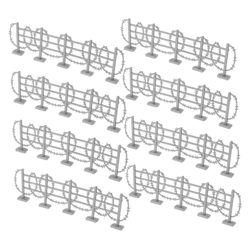 VICASKY 50 Stück Zaunspielzeug Stacheldraht Für Zäune Mini-pferdefiguren Zäune Für Gartenbeete Mini-amerikanische Flaggen Auf Stick Pferdezaun Fechten Miniaturzaun Plastik von VICASKY