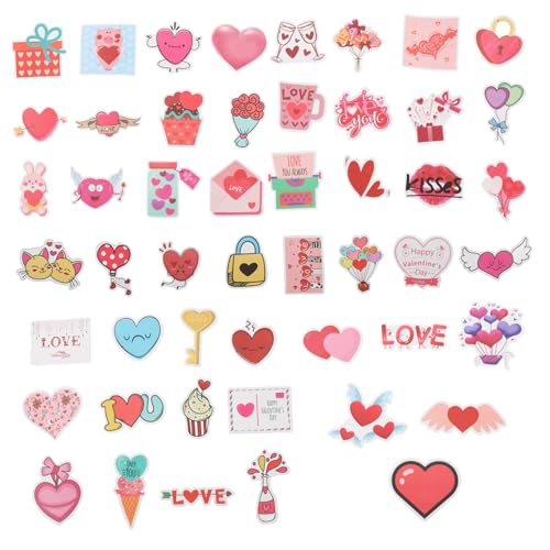 VICASKY 50 Stück dekorative Aufkleber deko Aufkleber Dekoration Valentinstag Scrapbooking Aufkleber Jubiläumsdekorationen Urlaubsaufkleber für wasserdichte PVC-Aufkleber Rosa VICASKY 50 Stück dekorative Aufkleber deko Aufkleber Dekoration Valentinstag Scrapbooking Aufkleber Jubiläumsdekorationen Urlaubsaufkleber für wasserdichte PVC-Aufkleber Rosa von VICASKY