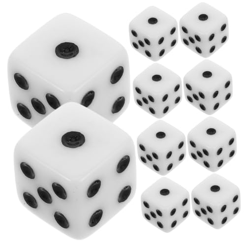 VICASKY Standard-spielwürfel-Set 50 Stück Weiße Würfel Größe 16 Mm Für Mathematikunterricht Und Spieleabend von VICASKY