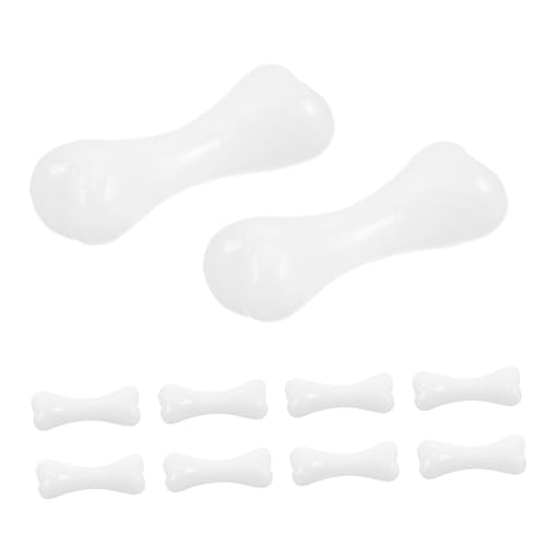 VICASKY 500 Stück Mini Knochen Dekorationen aus Kunststoff Weiße Fake Skelette für Halloween Party Bühnenrequisiten und DIY Bastelbedarf Langlebige Mini Skelettknochen für Kostüm und Deko von VICASKY