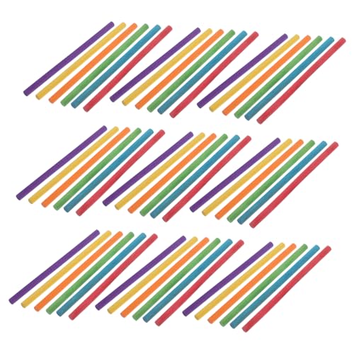 VICASKY 50Stücke Bunte Holz Rhythmus Sticks Musikinstrumente für Ergonomisches Design für Einfache Handhabung für Musikunterricht und Vorschulaktivitäten Fördert Musikalische von VICASKY