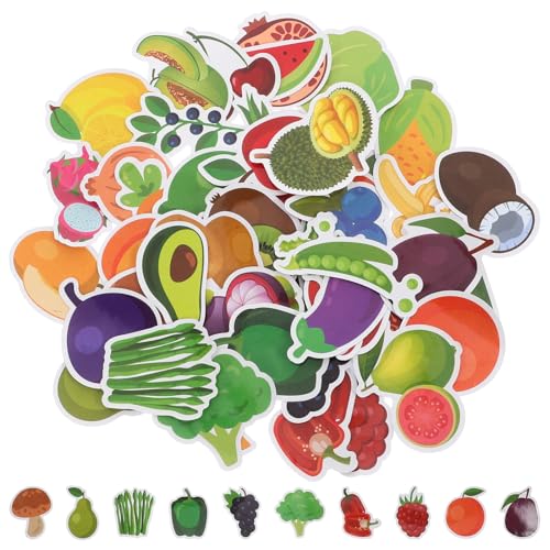 VICASKY 50Stücke Cartoon Obst und Gemüse Aufkleber für Kreative Klassenzimmerdekoration Wasserfeste Sticker für Wasserflaschen Kritzeln und Spielerischen Ausdruck Geschenkidee VICASKY 50Stücke Cartoon Obst und Gemüse Aufkleber für Kreative Klassenzimmerdekoration Wasserfeste Sticker für Wasserflaschen Kritzeln und Spielerischen Ausdruck Geschenkidee von VICASKY