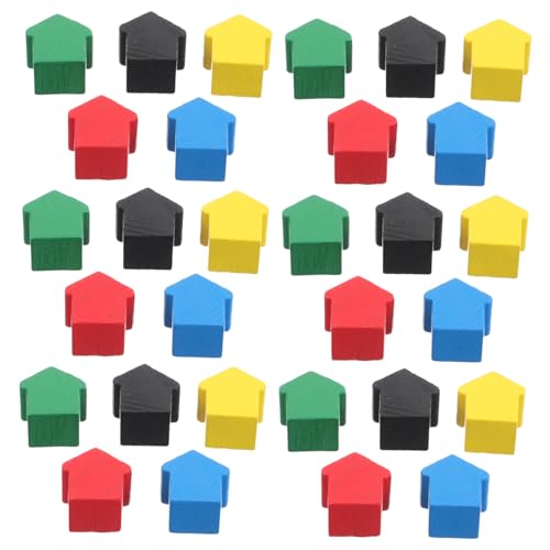 VICASKY 50Stücke Mehrfarbige Holzspielfiguren für Brettspiele Tischmarker und Schachfiguren für Strategisches Gameplay und Immobilienmanagement VICASKY 50Stücke Mehrfarbige Holzspielfiguren für Brettspiele Tischmarker und Schachfiguren für Strategisches Gameplay und Immobilienmanagement von VICASKY