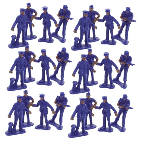 VICASKY 50Stücke Teiliges Polizeifiguren Set für Sandtisch Dekoration Realistische Polizeimodelle aus Robustem für Spielzeugfiguren und Accessoires von VICASKY