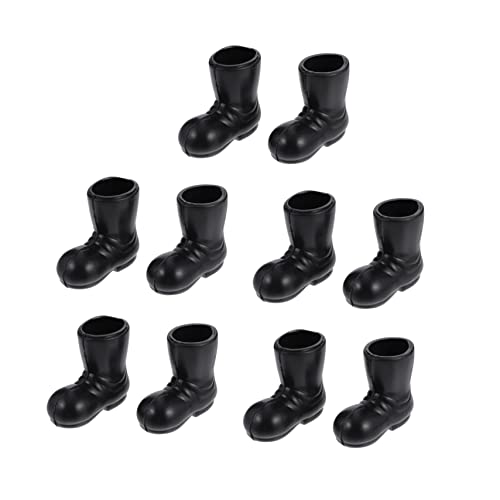 VICASKY 5Paare Mini Weihnachtsschuhe Modelle Mini Dekoration für Puppenhäuser Kreative Weihnachtsdeko Hochwertiges Kunststoffmaterial für Wohnzimmer und Schlafzimmer von VICASKY