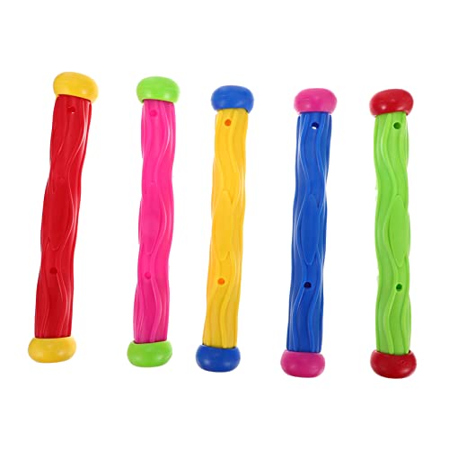 VICASKY 5Pcs Tauch- - wasserspielzeug kinderwasserspielzeuge Tauchübungen Toys waten Netz Pool-Tauchstöcke, Tauchstock werfen Plastik von VICASKY