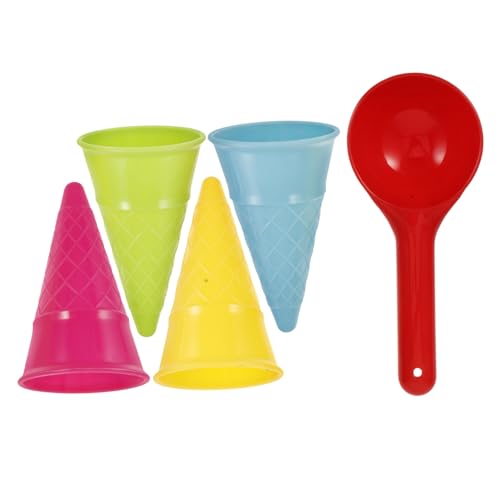 VICASKY Strand-sandspielzeug Eistüten-Schaufel-Set 5-teilig Eisbecher-Spielzeug Für Kinder Leicht Zu Greifen Und Zu Spielen Für Zuhause Park Und Strand Zufällige Farbe VICASKY Strand-sandspielzeug Eistüten-Schaufel-Set 5-teilig Eisbecher-Spielzeug Für Kinder Leicht Zu Greifen Und Zu Spielen Für Zuhause Park Und Strand Zufällige Farbe von VICASKY