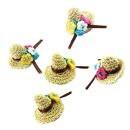 VICASKY 5St Puppenhaus-Sonnenhut für kinderspielzeug für BFF zu Weihnachten Miniatur Dekoration für zu Hause kleine Wollmütze Mini-Kleidungsaccessoire Garn VICASKY 5St Puppenhaus-Sonnenhut für kinderspielzeug für BFF zu Weihnachten Miniatur Dekoration für zu Hause kleine Wollmütze Mini-Kleidungsaccessoire Garn von VICASKY