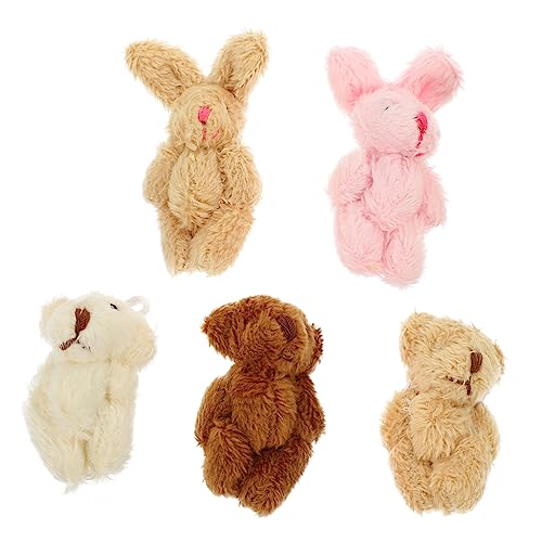 VICASKY 5St Puppenhauspuppe für kinderspielzeug weihnachstsgeschenk Plush Miniaturtier dekoratives Mini-Ornament Plüschpuppendekoration Mini-Tierpuppe Puppenfiguren von VICASKY
