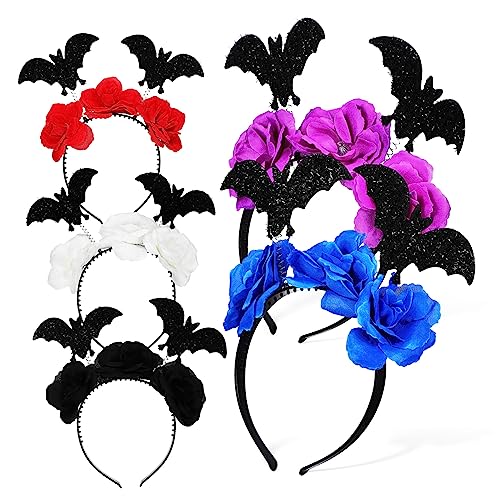 VICASKY 5St Stirnbänder Fledermaus Haarband Märchenkostüm Halloween-Spinnennetz halloween kopfschmuck halloween kopfbedeckung Cosplay Stirnband Requisite Halloween-Haarbänder Stoff VICASKY 5St Stirnbänder Fledermaus Haarband Märchenkostüm Halloween-Spinnennetz halloween kopfschmuck halloween kopfbedeckung Cosplay Stirnband Requisite Halloween-Haarbänder Stoff von VICASKY
