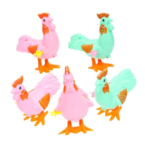 VICASKY 5St Uhrwerk-Hahn- interaktives wohnungsdeko kleinkinderspielzeug Langlebiges Funny Toys kleine Tiere Tiere Kleinkind Plastik von VICASKY