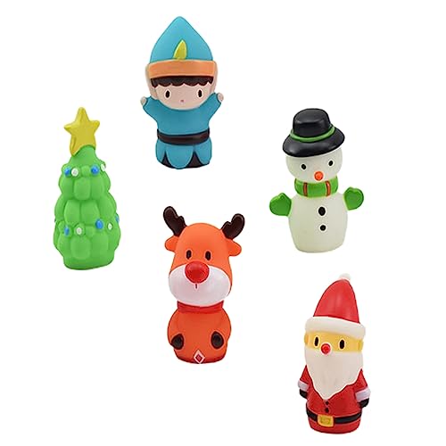VICASKY 5St Weihnachtsfingerpuppe -Tablet Kordelzug Puzzle-Marionette Rattanspielzeug kinderbeschäftigung Party mitgebsel Kinderpuppenspielzeug Fingerpuppenspielzeug Kieselgel von VICASKY