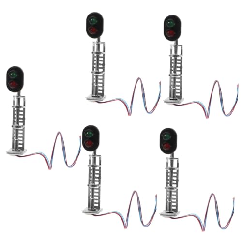 VICASKY 5St modellbahn Lichter Schreibtischschild Züge für Kinder Modellbau Material Modelleisenbahn-zubehör Kinderspielzeug Ornament Szenerie DIY Ampel Sandtisch-Zubehör Puzzle schmücken von VICASKY