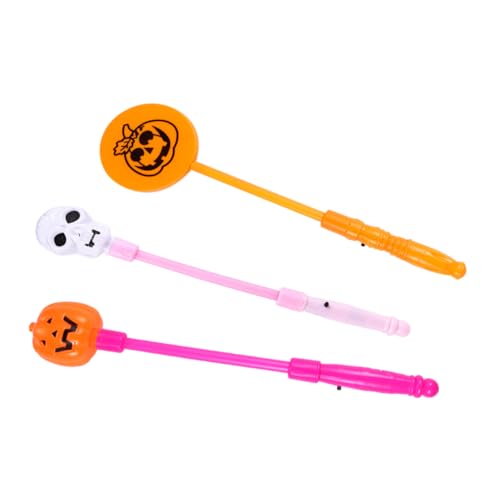 VICASKY 5Stücke Halloween Leuchtender Kürbis Schädel Schüttelstock Luminous Stick für Kostümparty Zufälliger Stil für Halloween Deko und Partys von VICASKY