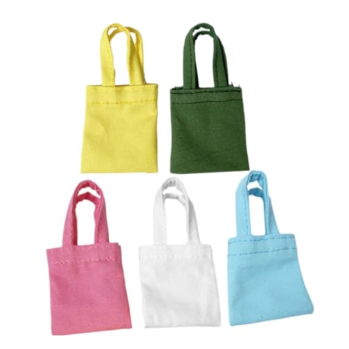 VICASKY 5Stücke Miniatur Segeltuch Taschen für Puppenhaus DIY Mini Haus Dekoration Tragbare Puppenaccessoires Farben Perfektes Zubehör für Kreative Szenen und Outfits VICASKY 5Stücke Miniatur Segeltuch Taschen für Puppenhaus DIY Mini Haus Dekoration Tragbare Puppenaccessoires Farben Perfektes Zubehör für Kreative Szenen und Outfits von VICASKY