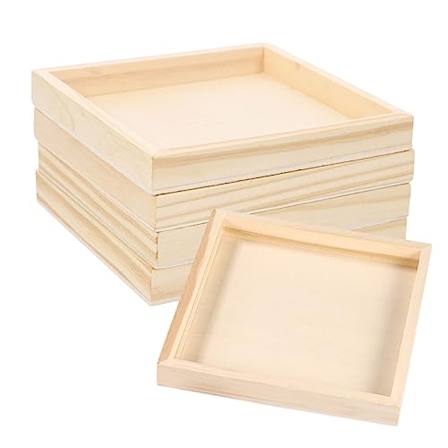 VICASKY 5Stücke Teiliges Holz Puzzle Aufbewahrungsschalen Quadratische Form Langlebig für Organisation von Bausteinen und Kleinteilen VICASKY 5Stücke Teiliges Holz Puzzle Aufbewahrungsschalen Quadratische Form Langlebig für Organisation von Bausteinen und Kleinteilen von VICASKY