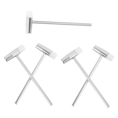 VICASKY 5st Bausteinhammer Mini-bastelhammer Sportspielzeug Auto Doppelhämmer Hammer Quietschendes Hammerspielzeug Blöcke Bauhammer Kleiner Hammer Eisen Silver von VICASKY