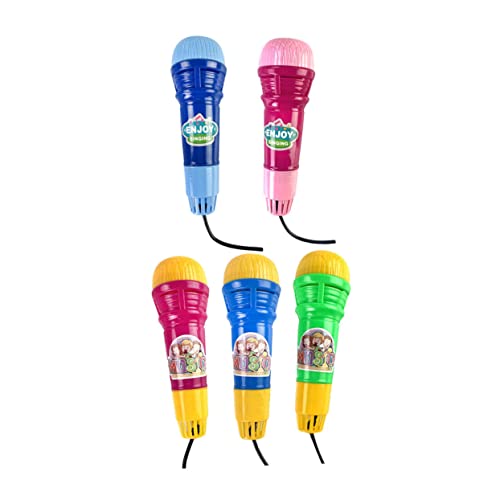 VICASKY 5st Echo Mikrofon Spielzeug Mikrofon Kabellos Zum Sprechen Spielzeugmikrofon Musikmikrofon Kinder Spielen Mikrofon Lernspielzeug Für Kleinkinder Stimmwechsler Haupt Plastik von VICASKY