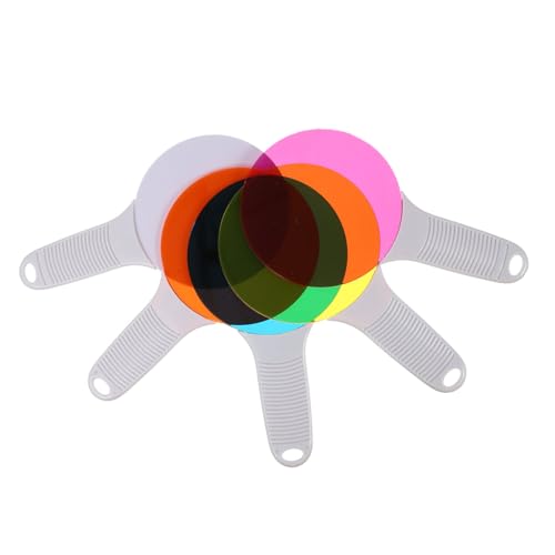 VICASKY 5st Filterplatte Farblehrinstrument Farben Paddel Farbfilter Wissenschafts-farbpaddel Für Lernspielzeug Für Kinderfarbenes Optik-Physik-Board Plastik von VICASKY